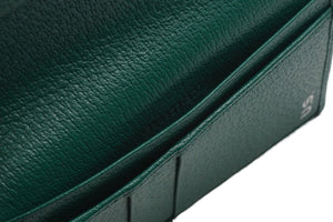 極美品 GUCCI グッチ パスポートケース 586257 GGスプリーム キャンバス レザー ベージュ グリーン 中古 51421 