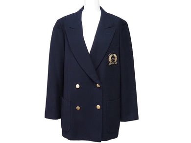 Christian Dior Sports クリスチャンディオールスポーツ ジャケット ネイビー ゴールド金具 サイズL 美品 中古 51439