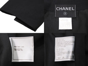 CHANEL シャネル テーラードジャケット P15640V08543 フランス製 ウール シルク ブラック サイズ36 美品 中古 51440