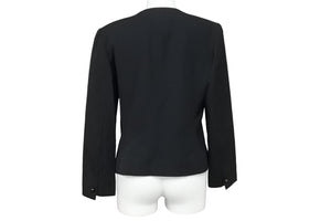 CHANEL シャネル テーラードジャケット P15640V08543 フランス製 ウール シルク ブラック サイズ36 美品 中古 51440