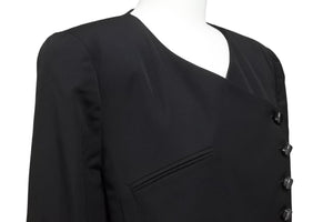 CHANEL シャネル テーラードジャケット P15640V08543 フランス製 ウール シルク ブラック サイズ36 美品 中古 51440