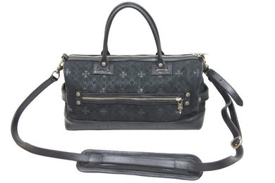 新品同様 CHROME HEARTS クロムハーツ ハンドバッグ ダガー ミニボストン ショルダーストラップ付き レザー ブラック 中古 51448