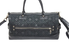 Load image into Gallery viewer, 新品同様 CHROME HEARTS クロムハーツ ハンドバッグ ダガー ミニボストン ショルダーストラップ付き レザー ブラック 中古 51448