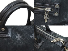Load image into Gallery viewer, 新品同様 CHROME HEARTS クロムハーツ ハンドバッグ ダガー ミニボストン ショルダーストラップ付き レザー ブラック 中古 51448