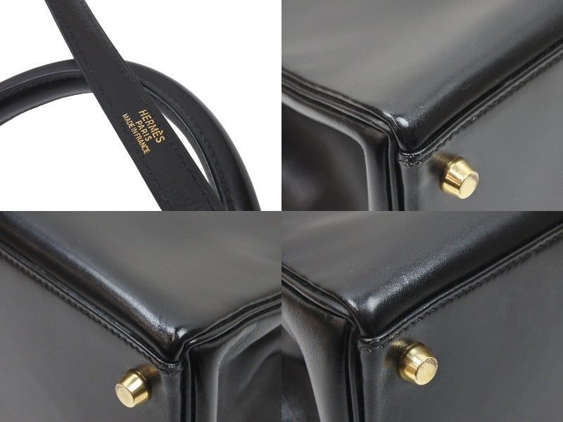 エルメス ケリー28 内縫い ブラック ソルド品 □B刻印 カーフ