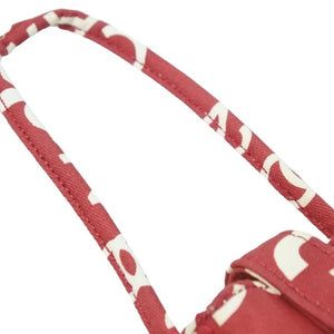 CHANEL シャネル ヴィンテージ バイシーライン ポーチ ココマーク レッド ホワイト キャンバス 美品 中古 51461