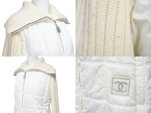 Load image into Gallery viewer, CHANEL シャネル スポーツライン リブニット 切り替え ダウン コート 00A ココマーク P16402W02678 サイズ36 中古 51470