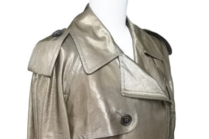 Christian Dior クリスチャンディオール ライダースジャケット シルバー 光沢 金属繊維 シルク 0E21225S1919 38 中古 51480