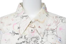 Load image into Gallery viewer, CHANEL シャネル ポップ柄 長袖シャツ マルチカラー 98C シースルー 総柄 シルク P10034V06274 サイズ40 中古 51491