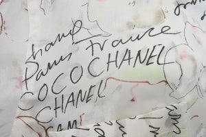 CHANEL シャネル ポップ柄 長袖シャツ マルチカラー 98C シースルー 総柄 シルク P10034V06274 サイズ40 中古 51491