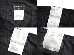 CHANEL シャネル スカート ファー ヴィンテージ P39569W04589 ラムスキン イタリア製 ブラック ブラウン サイズ36 美品 中古 51492