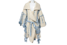 Load image into Gallery viewer, Christian Dior クリスチャンディオール リボン カーディガン ホワイト ターコイズブルー 0H24811AM545 サイズXS 良品 中古 51494