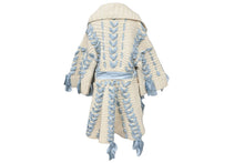 Load image into Gallery viewer, Christian Dior クリスチャンディオール リボン カーディガン ホワイト ターコイズブルー 0H24811AM545 サイズXS 良品 中古 51494