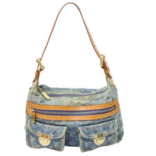 Load image into Gallery viewer, Louis Vuitton ルイヴィトン モノグラムデニム バギーPM スト付き ショルダーバッグ M95049 デニムキャンバス ブルー 中古 51549 正規品