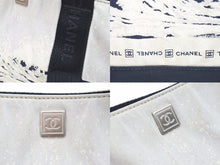 Load image into Gallery viewer, CHANEL シャネル シャネルスポーツ トートバッグ 波柄 9番台 ココマーク ブラック アイボリー グレー 中古 51558