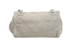 CHANEL シャネル マトラッセ ワイルドステッチチェーンショルダー 16番台 ベージュ シルバー金具 中古 51559