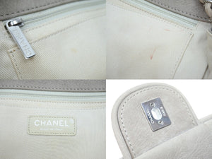 CHANEL シャネル マトラッセ ワイルドステッチチェーンショルダー 16番台 ベージュ シルバー金具 中古 51559