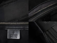 Load image into Gallery viewer, GUCCI グッチ GGキャンバス ハンドバッグ ミニトート 巾着バッグ レザー 黒 ブラック シルバー 109143 002122 中古 51565