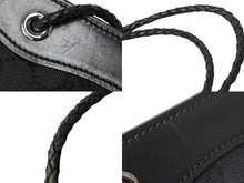 Load image into Gallery viewer, GUCCI グッチ GGキャンバス ハンドバッグ ミニトート 巾着バッグ レザー 黒 ブラック シルバー 109143 002122 中古 51565