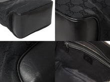 Load image into Gallery viewer, GUCCI グッチ GGキャンバス ハンドバッグ ミニトート 巾着バッグ レザー 黒 ブラック シルバー 109143 002122 中古 51565