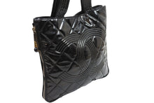Load image into Gallery viewer, CHANEL シャネル トートバッグ 2009年 13番台 13515609 エナメル ブラック ココマーク マトラッセ 中古 51583
