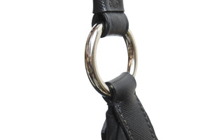 極美品 PRADA プラダ ショルダーバック ハンドバッグ プレートロゴ ブラック 黒 ナイロン 中古 51595