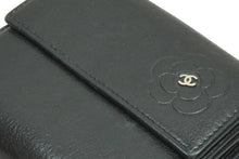 Load image into Gallery viewer, CHANEL シャネル 二つ折り財布 小銭入れ 12番台 2008年 ココマーク ブラック レザー 良品 51602 中古