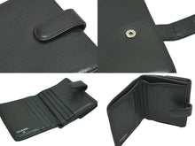 Load image into Gallery viewer, CHANEL シャネル 二つ折り財布 小銭入れ 12番台 2008年 ココマーク ブラック レザー 良品 51602 中古