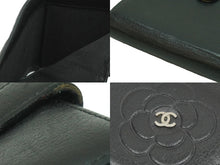 Load image into Gallery viewer, CHANEL シャネル 二つ折り財布 小銭入れ 12番台 2008年 ココマーク ブラック レザー 良品 51602 中古