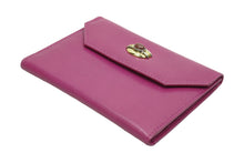 Load image into Gallery viewer, GUCCI グッチ カードケース レディース 0301140545 パープル レザー ゴールド金具 イタリア製 美品 中古 51606