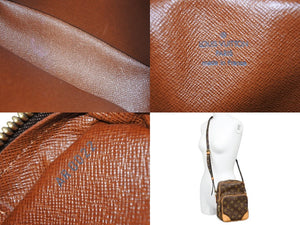 LOUIS VUITTON ルイ・ヴィトン ショルダーバッグ アマゾン ポシェット M45236 PVC レザー ブラウン ゴールド金具 美品 中古 51609