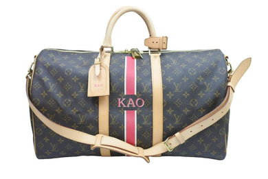 極美品 LouisVuitton ルイヴィトン キーポルバンドリエール50 ボストンバッグ M41416 DU0111 PVC レザー ブラウン 中古 51616