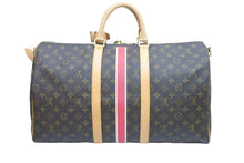 Load image into Gallery viewer, 極美品 LouisVuitton ルイヴィトン キーポルバンドリエール50 ボストンバッグ M41416 DU0111 PVC レザー ブラウン 中古 51616