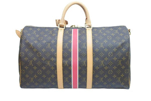 極美品 LouisVuitton ルイヴィトン キーポルバンドリエール50 ボストンバッグ M41416 DU0111 PVC レザー ブラウン 中古 51616