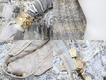 Load image into Gallery viewer, CHANEL シャネル ジャケット レディース P57900V43835 ホワイト グレー ツイード サイズ36 ゴールド金具 美品 中古 51652