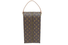 Load image into Gallery viewer, LOUIS VUITTON ルイヴィトン ワインキャリア コーティングキャンバス ゴールド金具 モノグラム AS0050 ブラウン 美品 中古 51654