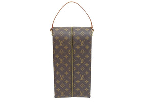 LOUIS VUITTON ルイヴィトン ワインキャリア コーティングキャンバス ゴールド金具 モノグラム AS0050 ブラウン 美品 中古 51654