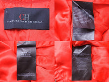 Load image into Gallery viewer, CAROLINA HERRERA キャロライナ ヘレラ ツイード ジャケット レッド アクリル 赤 アウター デザイン 310983 サイズ0 中古 51673