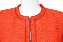 Load image into Gallery viewer, CAROLINA HERRERA キャロライナ ヘレラ ツイード ジャケット レッド アクリル 赤 アウター デザイン 310983 サイズ0 中古 51673