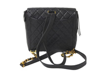 Load image into Gallery viewer, CHANEL シャネル マトラッセ リュックサック ミニバックパック ココマーク ラムスキン ブラック ゴールド金具 美品 中古 51678