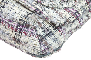CHANEL シャネル ショルダーバッグ チェーンショルダー 10番台 2005年 ツイード グレー カメリア 美品 中古 51679