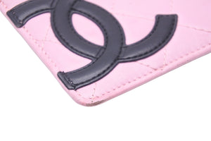 CHANEL シャネル カードケース 名刺入れ ココマーク カンボンライン ピンク 9番台 2004年 美品 中古 51687