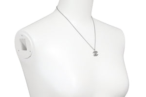 CHANEL シャネル ネックレス ココマーク アクセサリー 04V 6g メタル ラインストーン シルバー 美品 中古 51689