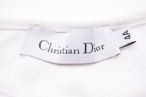 Christian Dior クリスチャンディオール 半袖Ｔシャツ DIORロゴ コットン ホワイト ブルー サイズ4A キッズ 美品 中古 51702