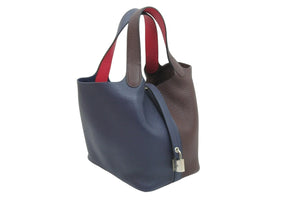 未使用品 HERMES エルメス ピコタンロックPMカザック ブルーニュイ×ルージュセリエ×フランボワーズ シルバー金具 Z刻印 51709