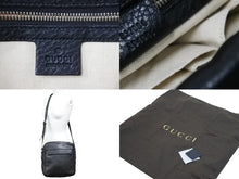 Load image into Gallery viewer, GUCCI グッチ ショルダーバッグ GGロゴ ブラック レザー 337084 シルバー金具 イタリア製 美品 中古 51715