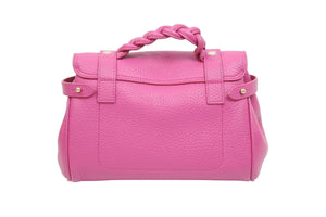 MULBERRY マルベリー Alexa ミニ サッチェル ハンドバッグ ピンク系 鞄 レザー ゴールド金具 RL6595736 良品 中古 51729