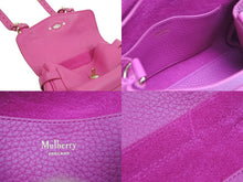 Load image into Gallery viewer, MULBERRY マルベリー Alexa ミニ サッチェル ハンドバッグ ピンク系 鞄 レザー ゴールド金具 RL6595736 良品 中古 51729