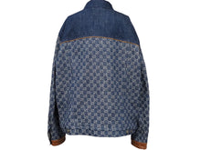 Load image into Gallery viewer, GUCCI グッチ GGロゴエコウォッシュド ジャケット 649110 XDBIP ブラウン インディゴブルー 美品 中古 51730