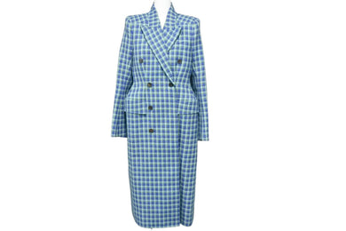 極美品 BALENCIAGA バレンシアガ チェックコート 2019AW 479864 CA00985 ウール サイズ36 中古 51731
